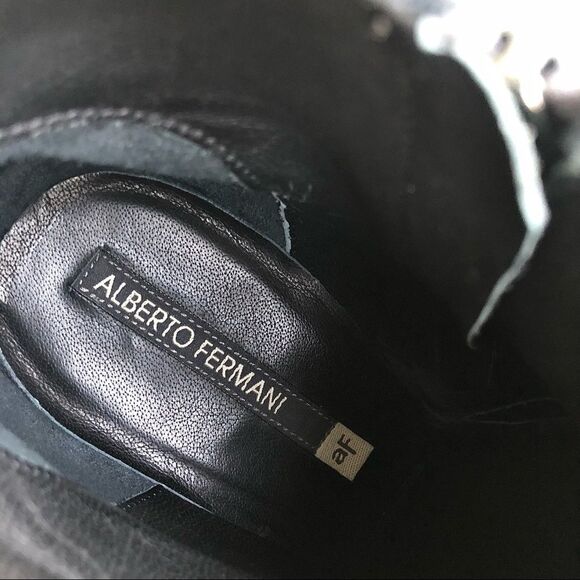 Alberto Fermani suede ankle boots booties blue gray 36 - Picture 8 of 8